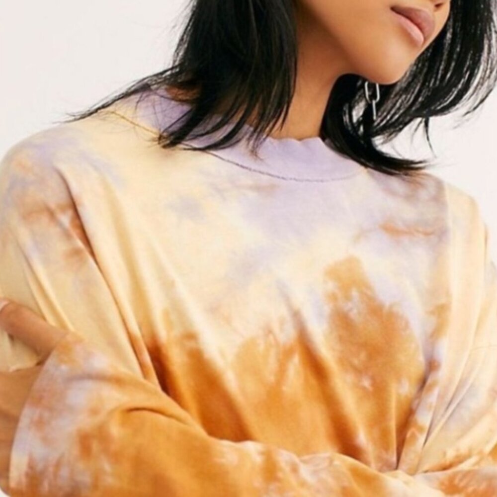 Free People Be Free Tie Dye Oversized Long Sleeve Tee By We The Free